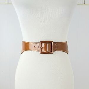Garay Curved Genuine Top Grain Cowhide Leather Vintage Belt
